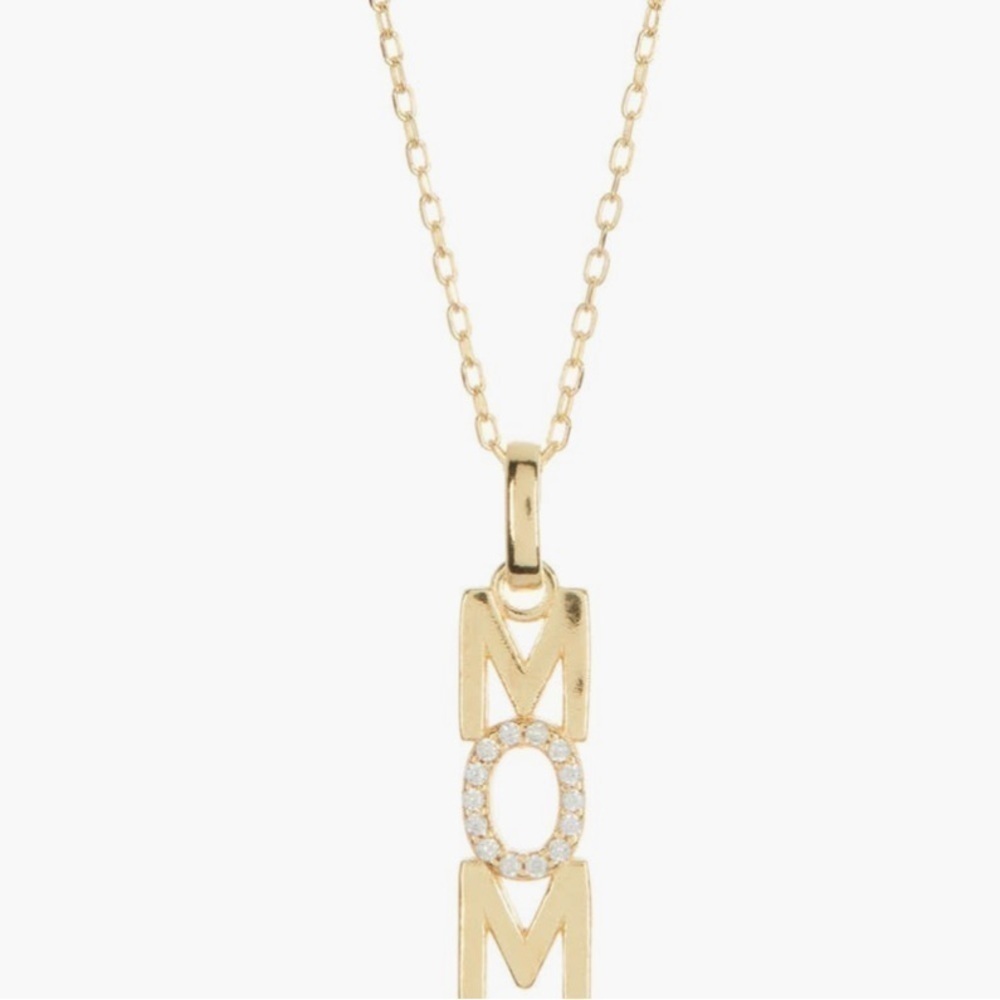 Argento Vivo Sterling Silver Mom Vertical
Pendant Necklace NIB